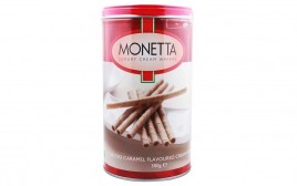Monetta Salted Caramel Flavoured Cream Wafers   Container  300 grams